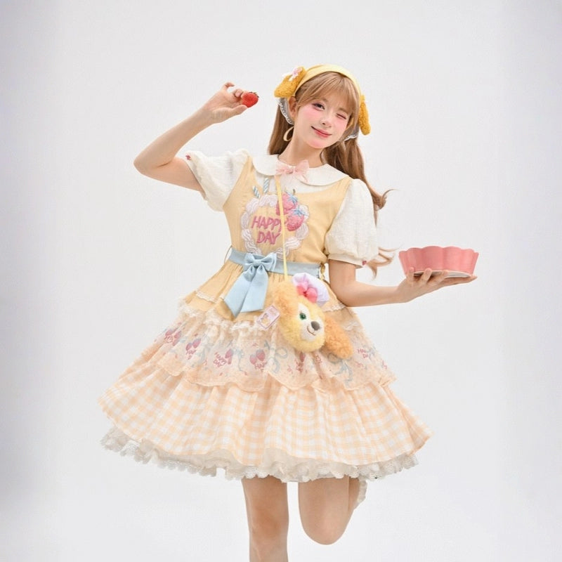 Cute Sweet Style Yellow Lolita Dress