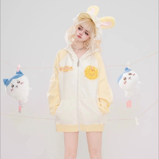 Kawaii Sweet Japanese Style Chiikawa Usagi Printed Sweatshirt