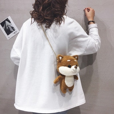 Kawaii Glasses Bear Messenger Bags.