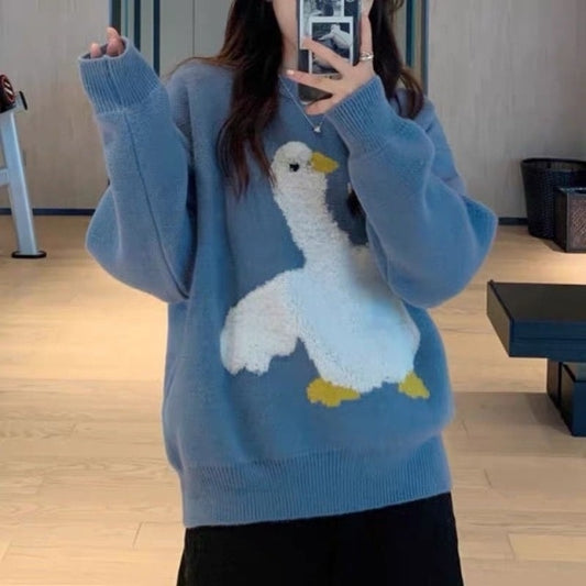 Kawaii Cartoon Duck Sweater.