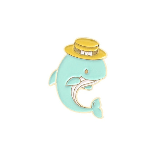 Cute Cartoon Whale Brooch.