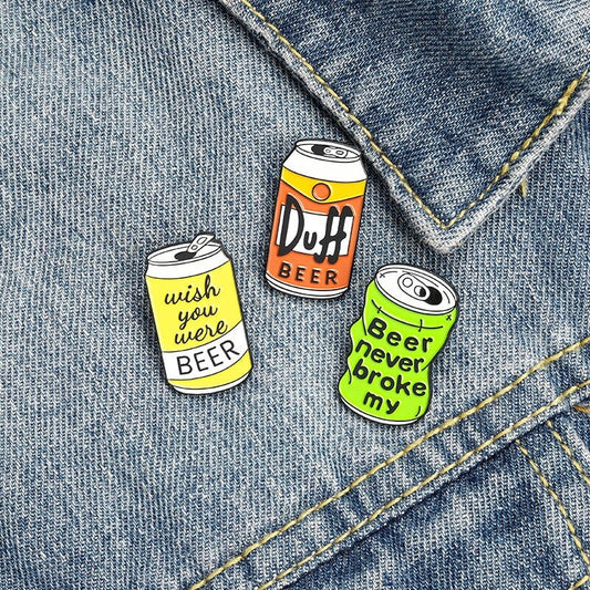 Cute Beer Beverage Brooch.