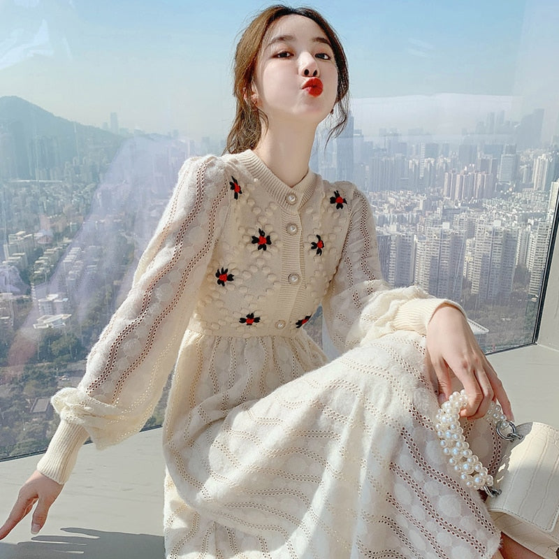kawaii maxi dress Kawaii Sweater Maxi Dresses