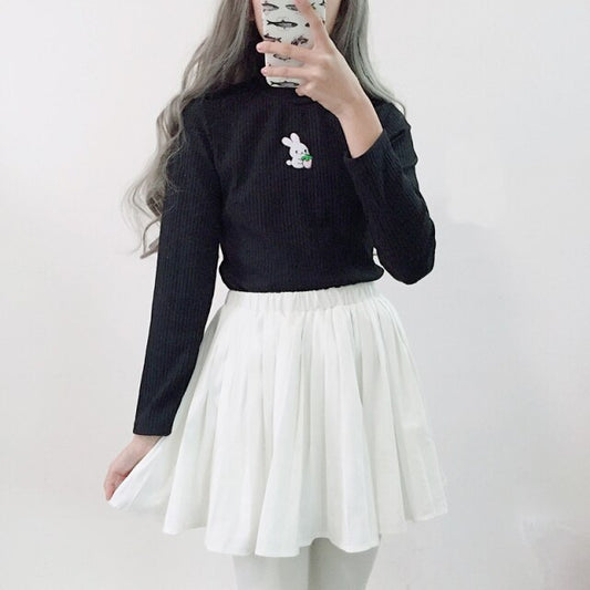 Korean Cute Rabbit Knitted Tops