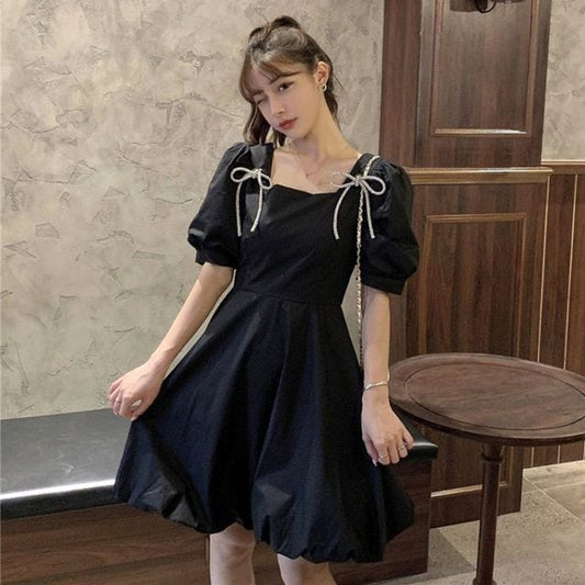 Korean Sweet A-LINE Mini Dress