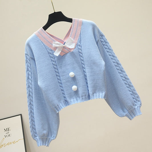 Korean Style V Neck Sweater