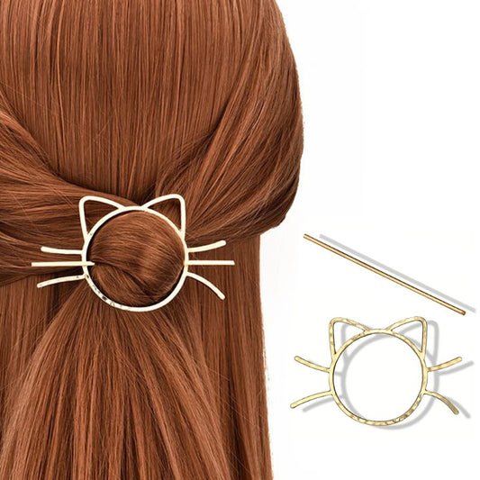Meow Metal Hair Clip
