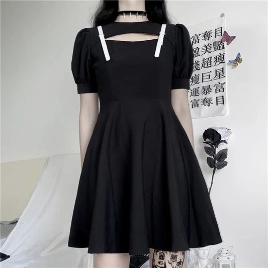 Gothic Hollow Out Oversize Dress