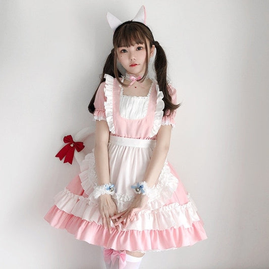 Kawaii Pink Loli Maid Dress