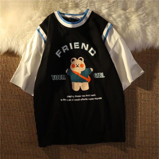 Kawaii Little Bear Printing T-Shirt