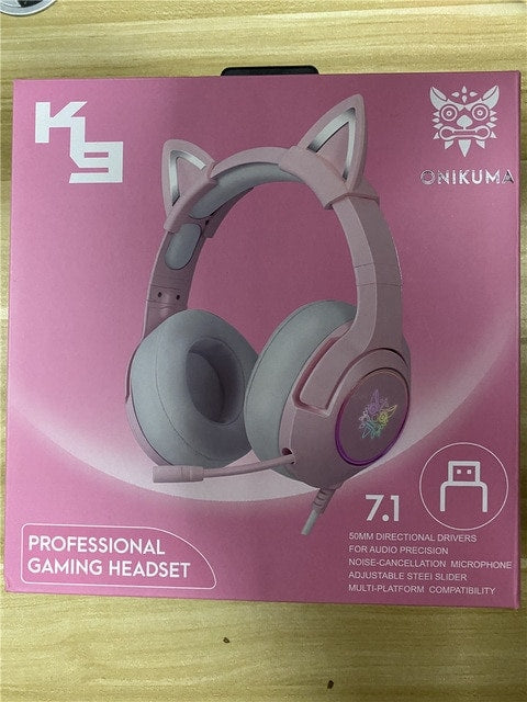 Kawaii Pink Cat Ears Headset.
