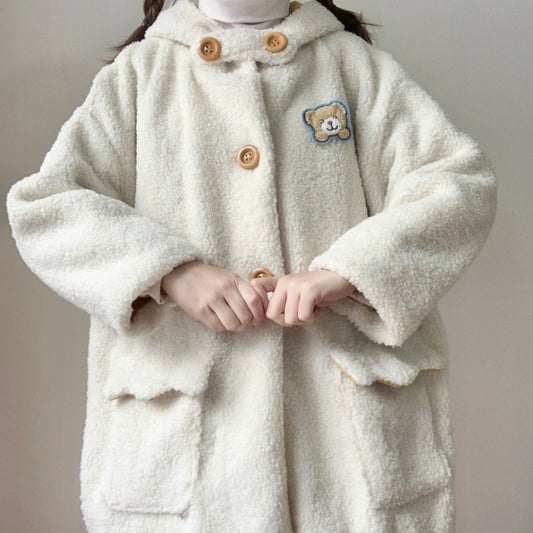 Kawaii Japanese Versatile Lamb Wool Coat
