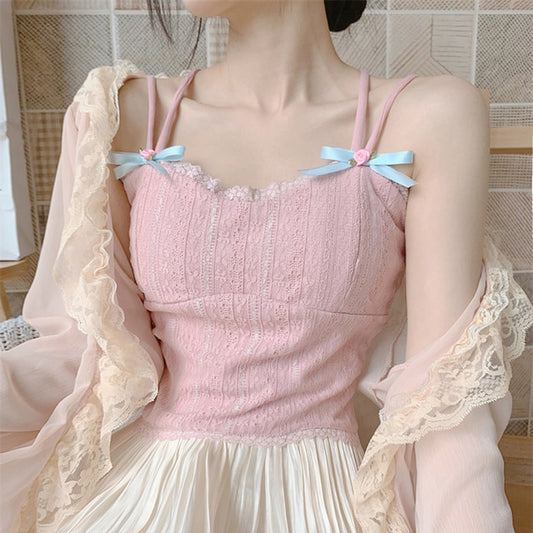 Kawaii Pink Chantilly Crop Top