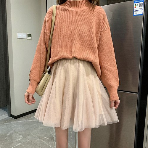 Kawaii Mesh Pleated Mini Skirt