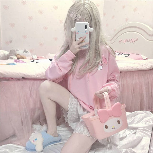Kawaii Cozy Melody Pink Hoodie