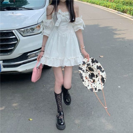 White Kawaii Fairy Strap Dress