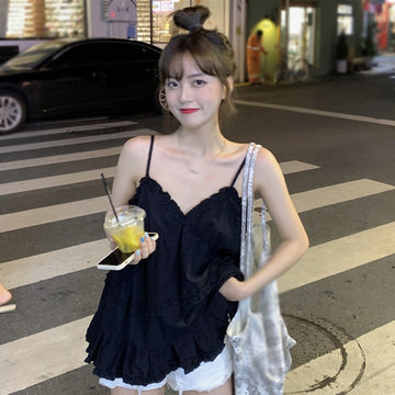 Ruffle Trim Camisole Top