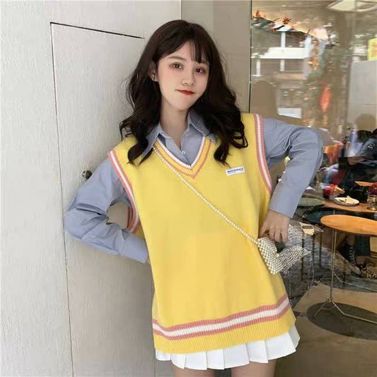 Korean Fashion Style Pastel Candy Vest