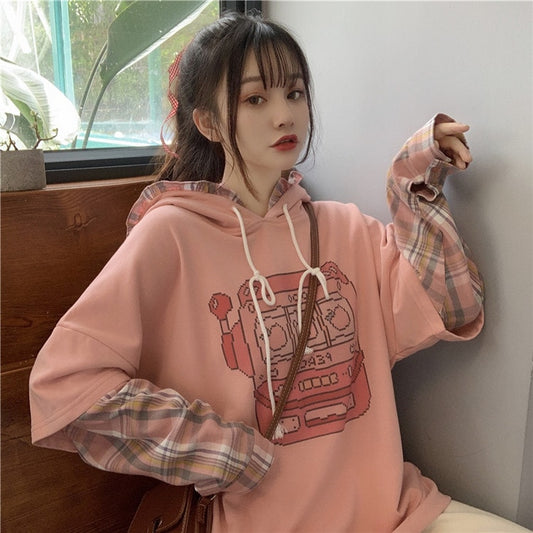 Kawaii Pink Game Machine Hoodies