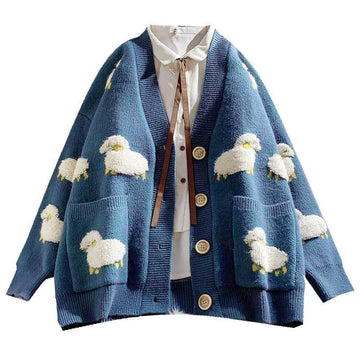 Kawaii Sheep long Sleeve Sweaters.