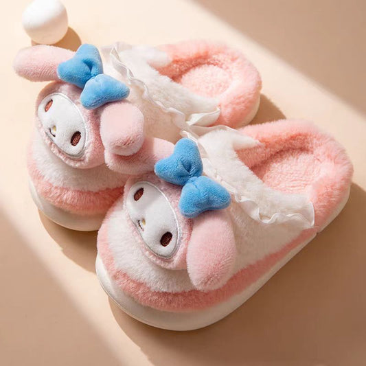 Kawaii Sanrio Plush Cotton Slippers