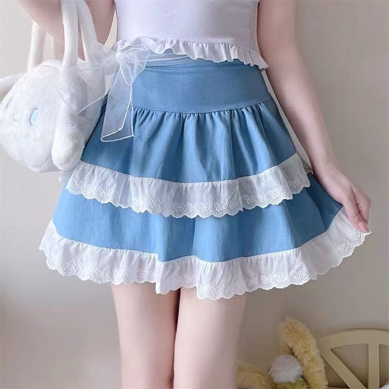 Harajuku Ruffles High Waist Skirt