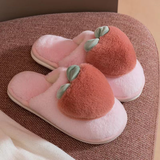 Kawaii Peachy Fluffy Slippers