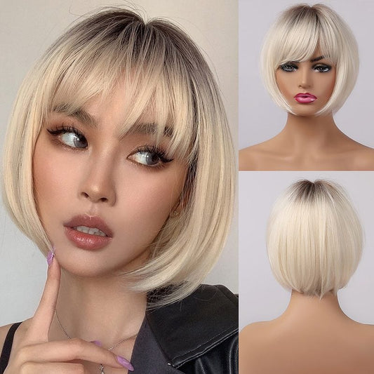 Lolita Cosplay Brown Bob Wig