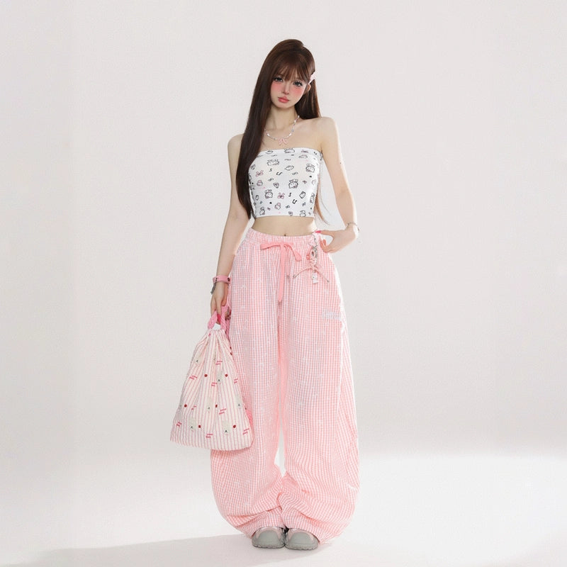 American BF Style Hello Kitty Print Tank Top