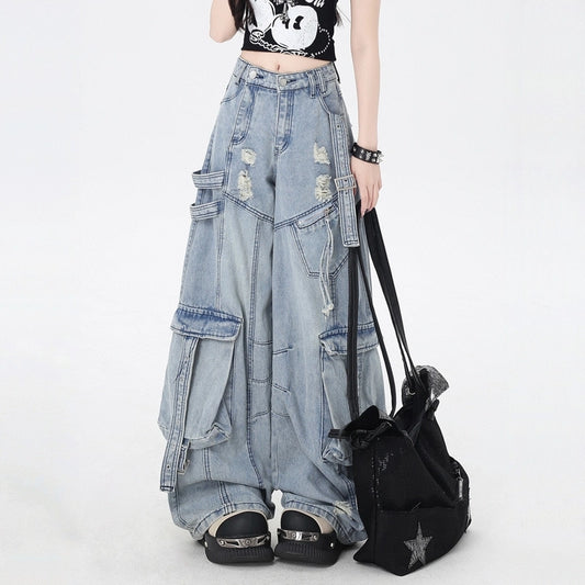 American Hottie Style Loose Wide-leg Jeans