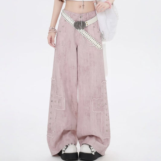 American Pink Loose Straight Jeans