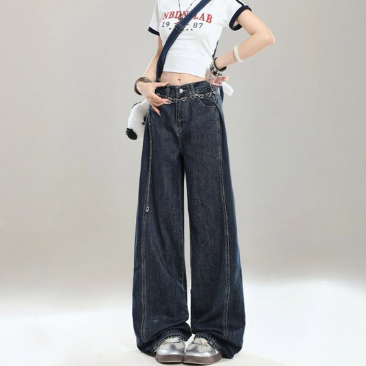 American Retro Blue Straight Jeans