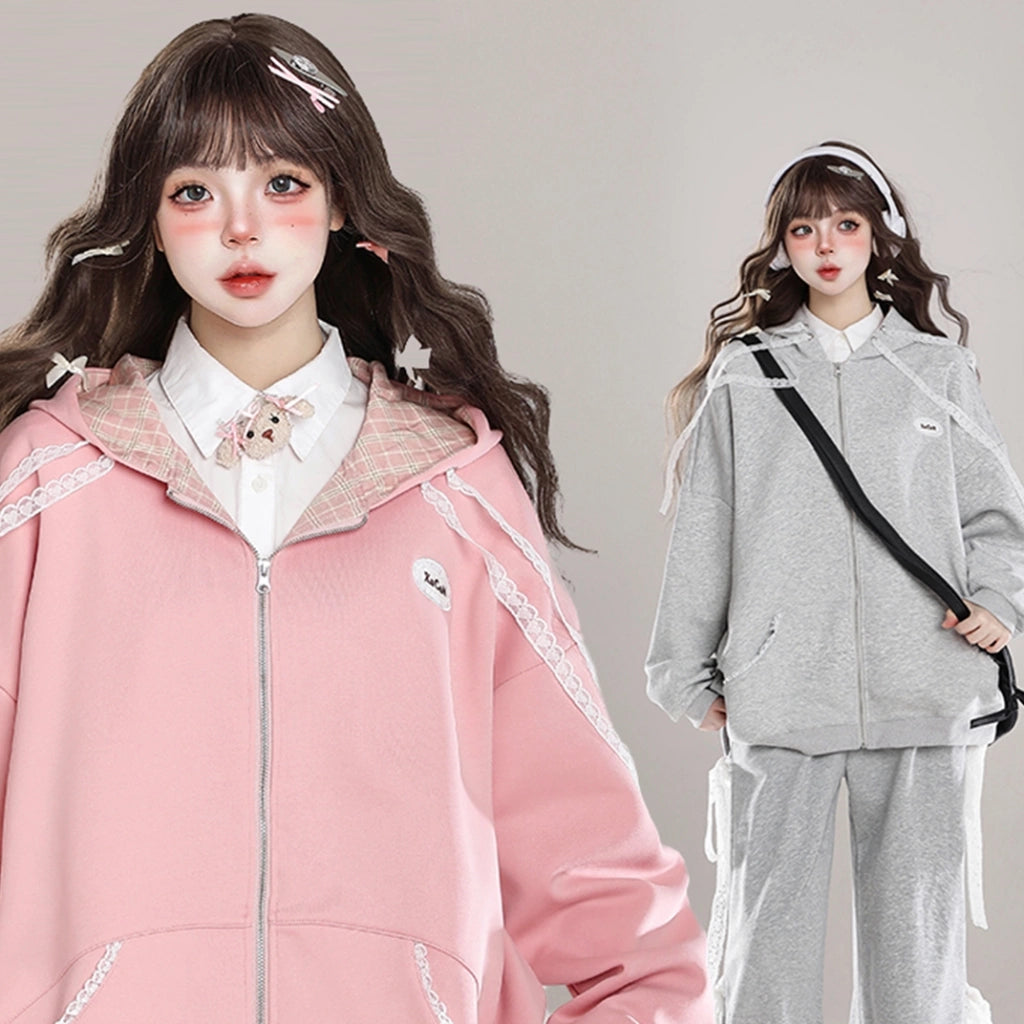 American Sweet Girl Style Oversize Hooded Coat