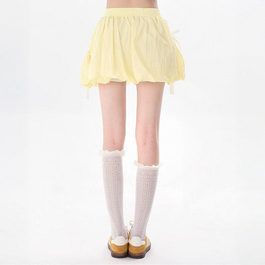 American Sweet Style Bow Ribbon Flower Bud Skirt