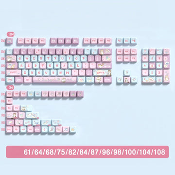 Bubble Kitty PBT Keycap Set – 138/158 Keys