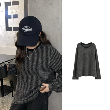 Casual Versatile Striped Long-Sleeve T-Shirt