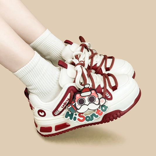 Christmas Style Red Sneakers