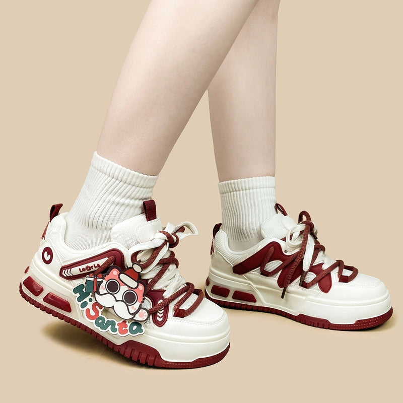Christmas Style Red Sneakers