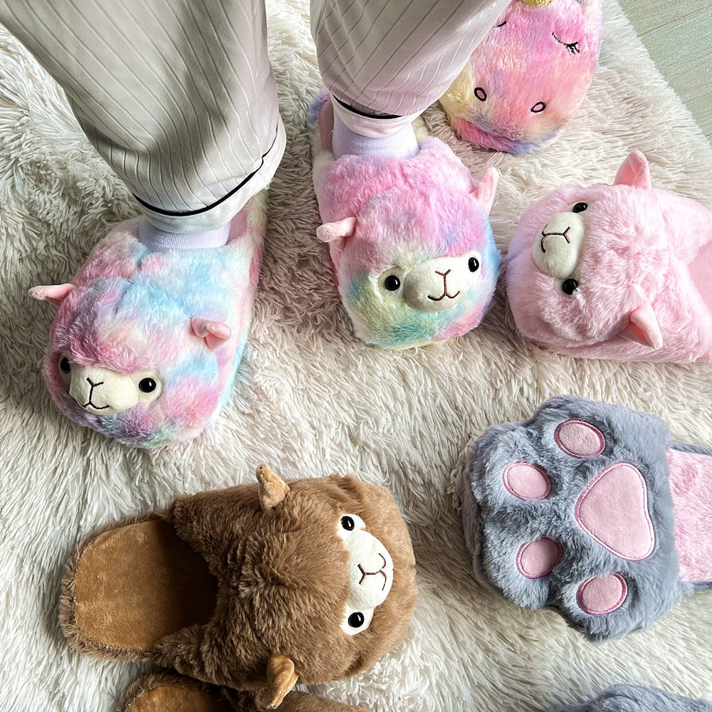 Kawaii Alpaca Slippers