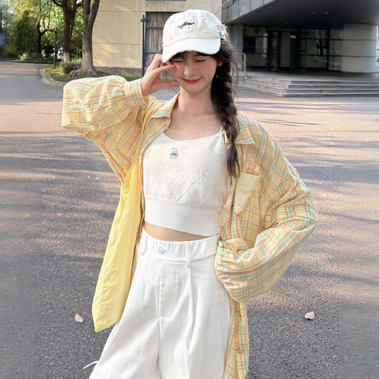 Cute Style Cartoon Rabbit Embroidered Knitted Vest
