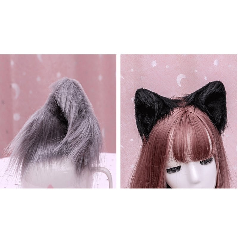 Cosplay Cute Kitten Cat Ears with Little Bell Hair Clip