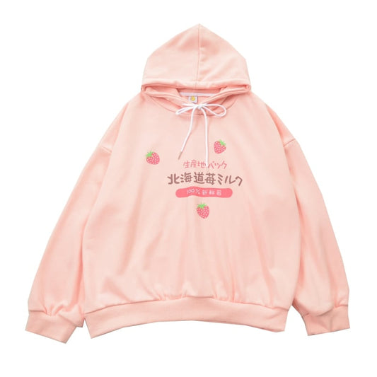 Harajuku Strawberry Hoodie