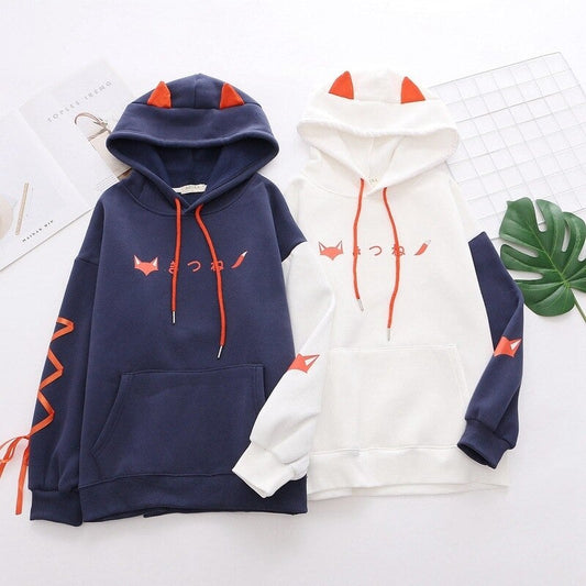 Harajuku Cute Fox Print Sweatshirts