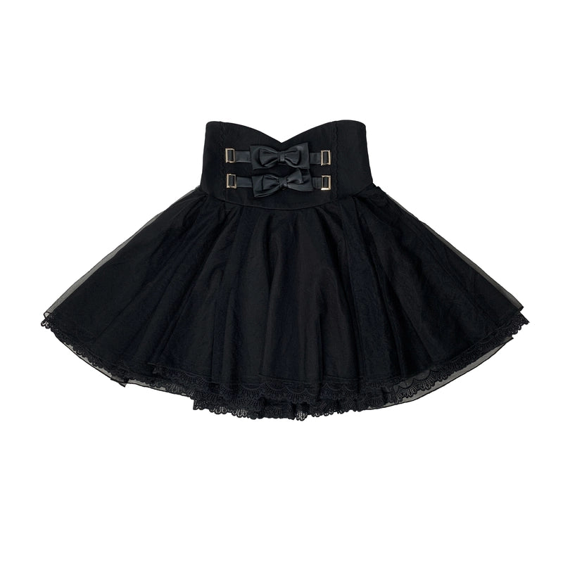 Japanese Jirai Kei Style Black White Plaid Skirt