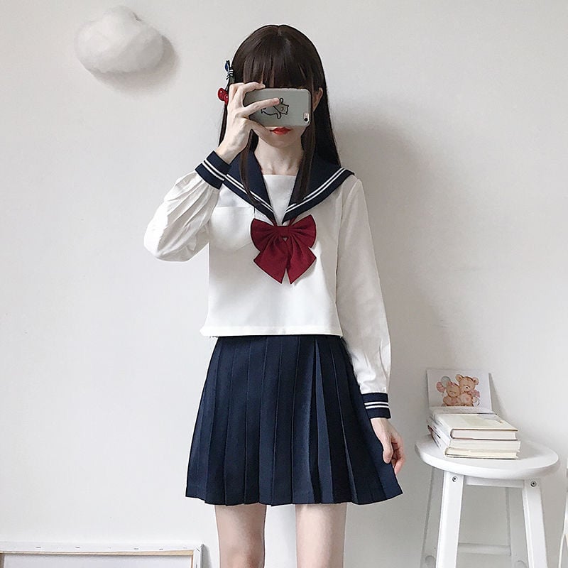 Japanese Black Sweet Transparent Sailor Uniform