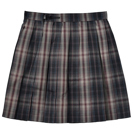 Japanese Sweet Gray High Waist Plaid JK Skirt