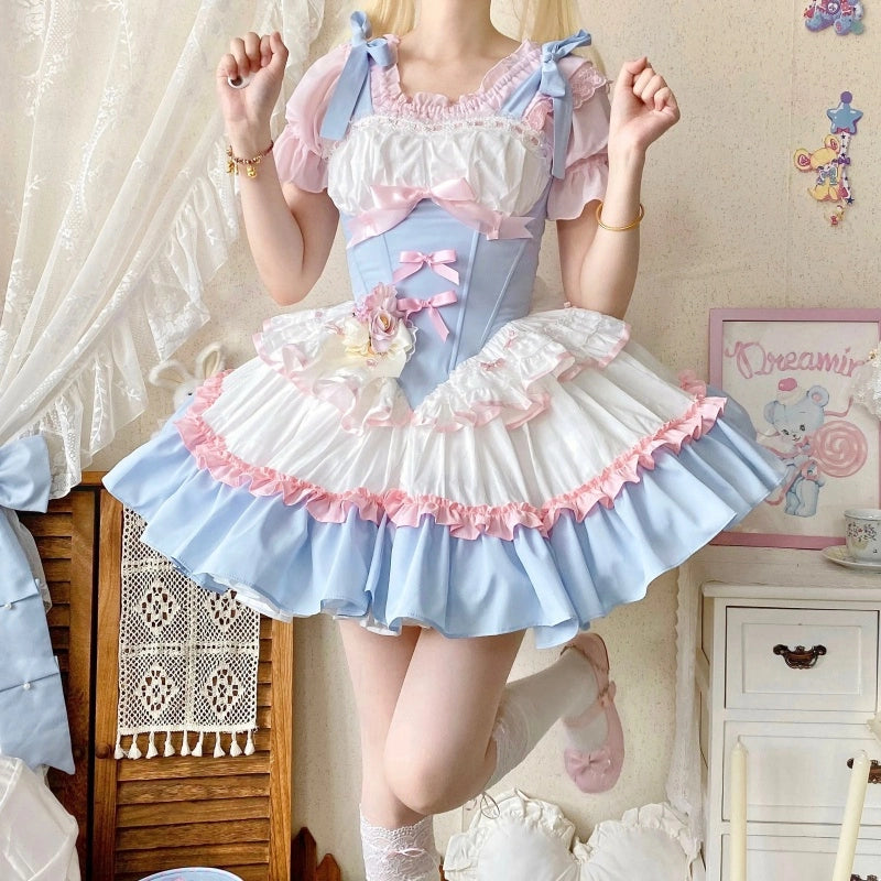 Kawaii Ballet Style Blue Lolita Dress JSK
