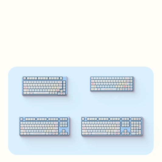Kawaii Blue Sublimation PBT Gaming Keyboard Keycaps