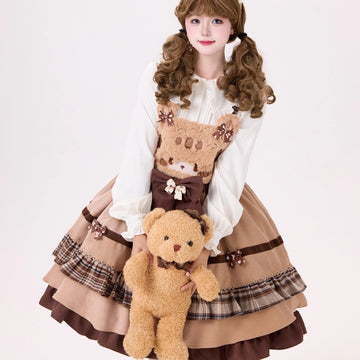 Kawaii Brown Bear Lolita Dress