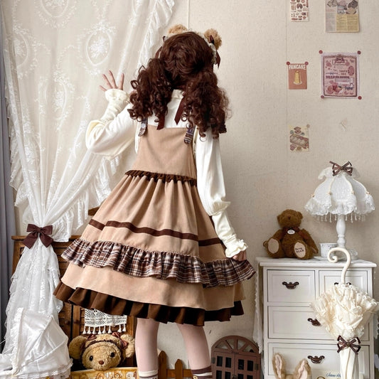 Kawaii Brown Bear Lolita Dress (JSK)
